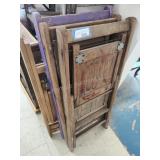 4 wood folding chairs