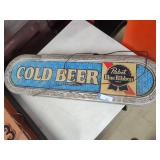 Pabst plastic sign - damage