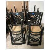 Group 8 Chairs - Metal Frame, Wood Seats