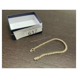 Tennis Bracelet marked 14K