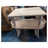 Wicker table 34" w x 26" t
