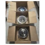 3 Sterling silver servers and 2 Pyrex dishes