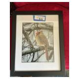 Framed Bird Print - L. Dawson