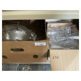 2 Boxes Clear Glassware