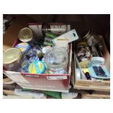 Buttons, empty jars and other sewing items