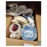 Box of assorted dishes