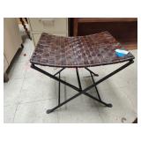 Metal folding seat