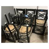 Group 10 Chairs - Metal Frame, Wood Seats
