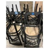 Group 8 Chairs - Metal Frame, Wood Seats