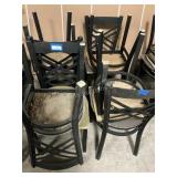 Group 8 Chairs - Metal Frame, Wood Seats