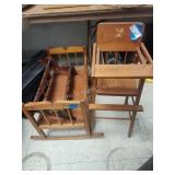 Crib, high chair, plate rack