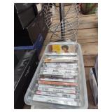 CDs and rack