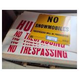 5 No Trespassing signs