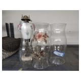 Oil lamp and chimneys