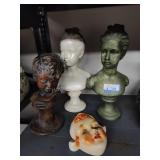 Busts and other - 4 items
