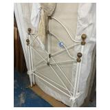 Iron Bed Frame & Mattress. 34" wide