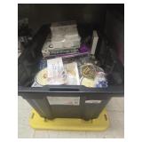 Tote of assorted jewelry making items
