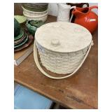 Wicker basket w/ clothes pins
