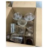 3 boxes assorted glass drinkware