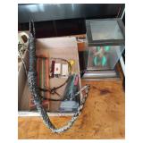Whip, jack knives, butterfly decor and other