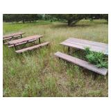 3 picnic tables