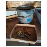 Minnow bucket and lures