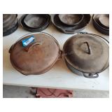 2 cast iron pots