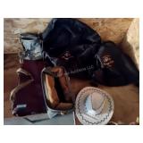 Bags, hat and boots