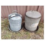 2 chicken feeders