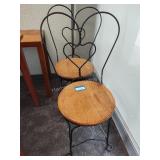 2 iron ice cream parlor chairs