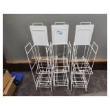 3 literature racks