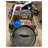 3 Items - Cast Iron Pot & Misc Items