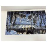 Reflections Wolves Print by Pe rsis Clayton Weirs