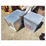 2 metal boxes