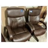 Two Lazy Boy Desk Chairs - Scuffs to Wood