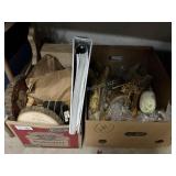 2 Boxes Wood Crafts