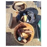 Baskets with wood