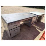 2 metal desks