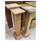 4 Wood Pedestals - approx 28" high