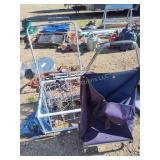 3 rolling carts, basket, lunch bag