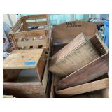 Group Magic Lantern Shelf & Wood Crates