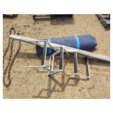 Folding steps, carpet and linoleum
