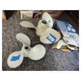 3 boat propellers