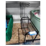 2 metal tabletop shelves