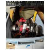 2 air nailers, pouches, and other