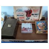 Camel coasters, notepads, tray and box