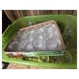 Tote of canning jars and lids
