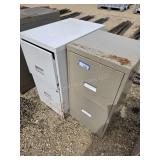 2 metal filing cabinets