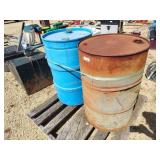 2 barrels with waste oil