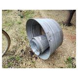 Galvanized tub and buckets